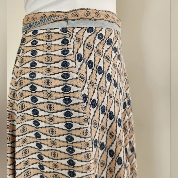 Women’s Free People Wrap Skirt Geometric Mylticolored MIDI Boho Calm 6 - Picture 8 of 9